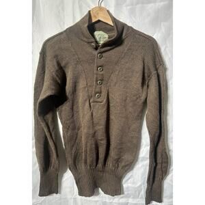 Vintage US Military Wool Knit Sweater Medium 38–40 DA Contract 100% Wool